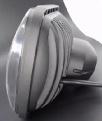 Close-up of a metallic electric grill or sandwich press.